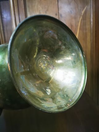 Gran copa de latón antigua.
