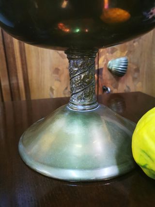 Gran copa de latón antigua.