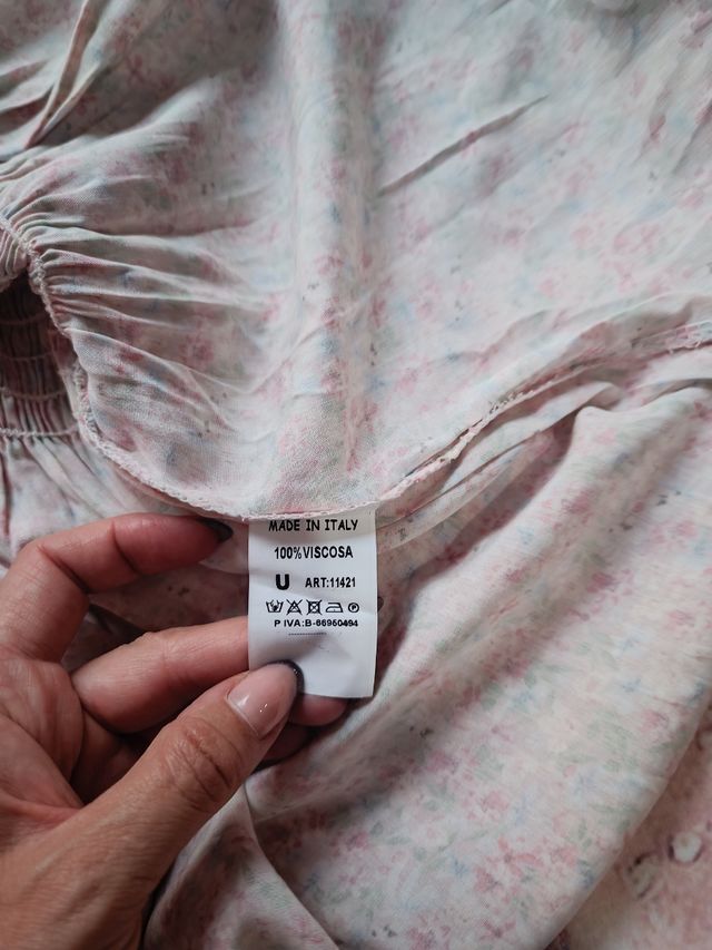 Vestido camisero flores con cinturilla