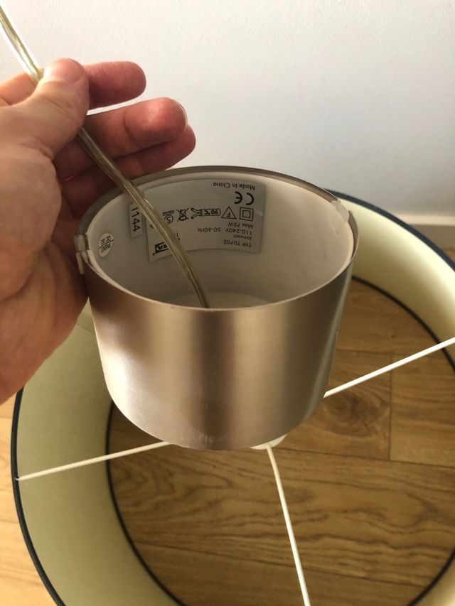 Lampara de techo azul marino