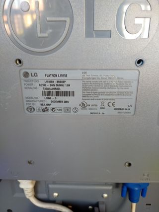 Pantalla ordenador LG Flatron L1915S