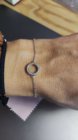 Pulsera circulo vida plata ley