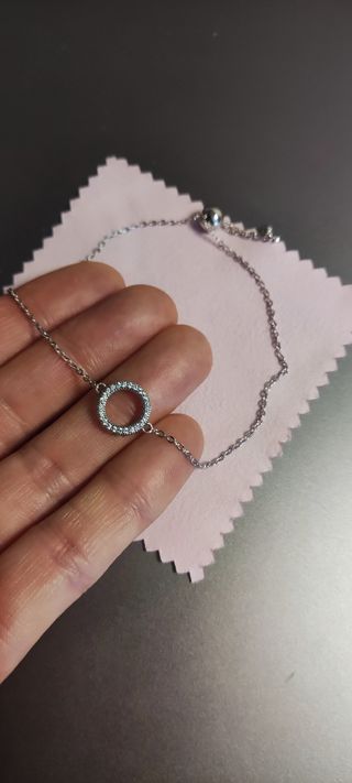 Pulsera circulo vida plata ley