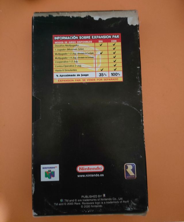 Cinta VHS Perfect Dark Nintendo64