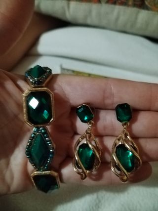 Conjunto pulsera y pendientes