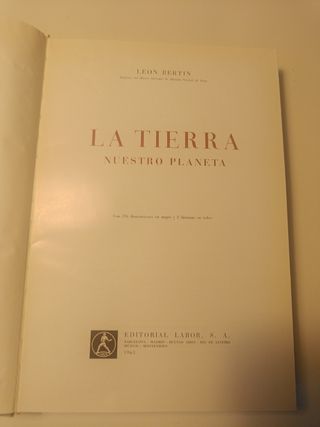 Libro LA TIERRA NUESTRO PLANETA