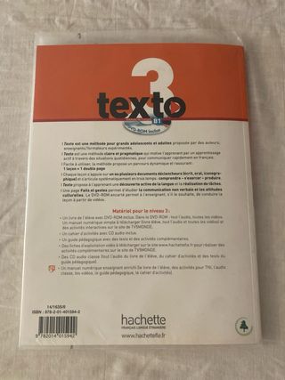 Libro “Texto 3” B1 Francés de hachette