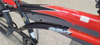 Bicicleta Custom Cruiser Enduro Negra/Roja