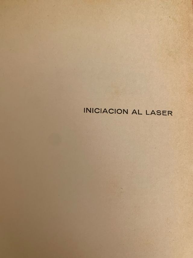 Iniciación al laser