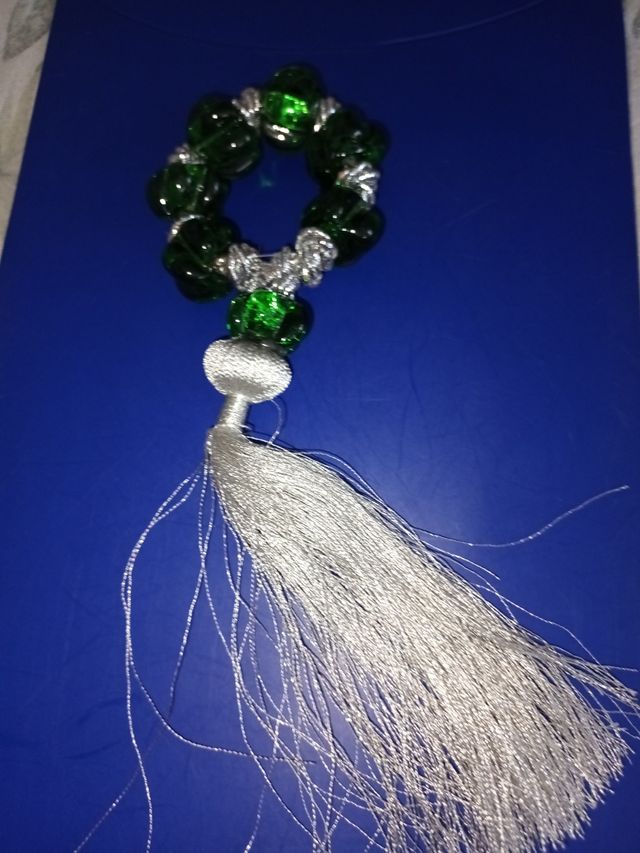 Rosario anni 70 con vetro lavorato vintage