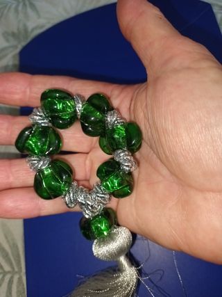 Rosario anni 70 con vetro lavorato vintage