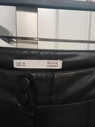 Pantalones mujer polipiel Sfera talla 36