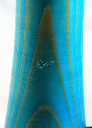 Lampada da comodino azzurra in abete 36 cm