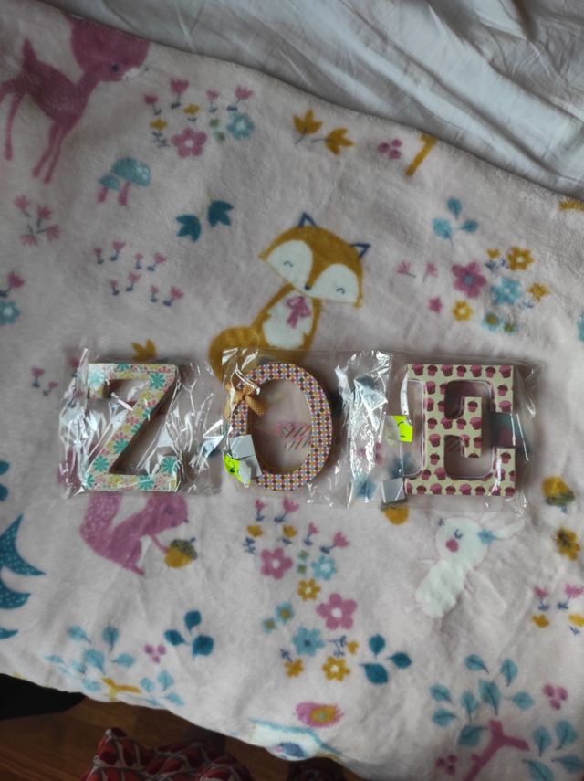 Letras Z O E infantiles decorativas