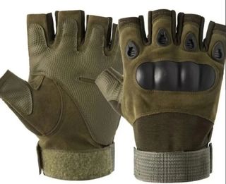 Guantes tácticos medio dedo tipo militar