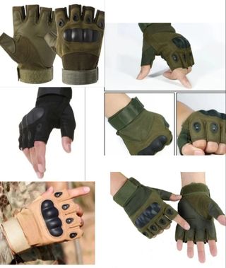 Guantes tácticos medio dedo tipo militar