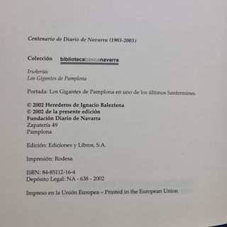 Iruñerias los gigantes de Pamplona.