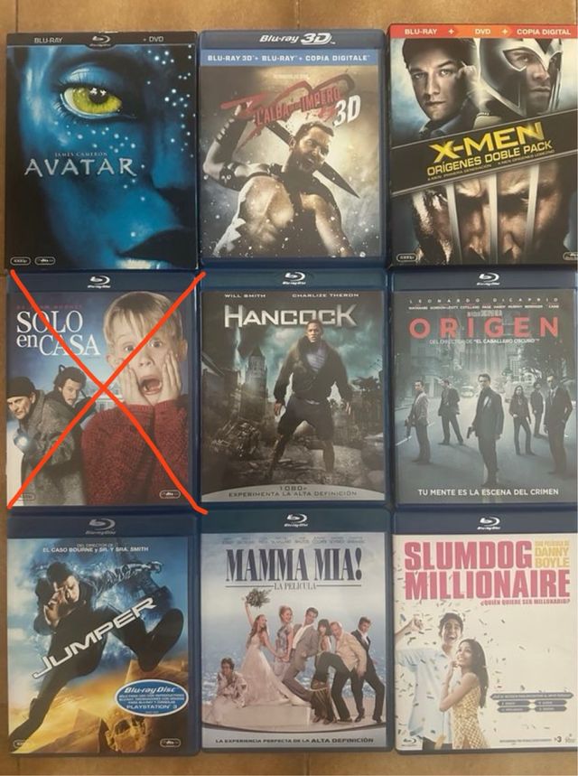 Peliculas en blu ray