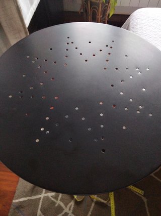 Mesa auxiliar de forja circular Ikea