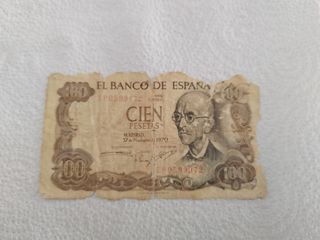 Billete de 100 pesetas 1970
