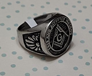 OFERTA ANILLO SELLO MASÓN ACERO. VARIAS TALLAS