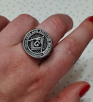 OFERTA ANILLO SELLO MASÓN ACERO. VARIAS TALLAS