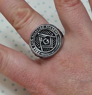 OFERTA ANILLO SELLO MASÓN ACERO. VARIAS TALLAS