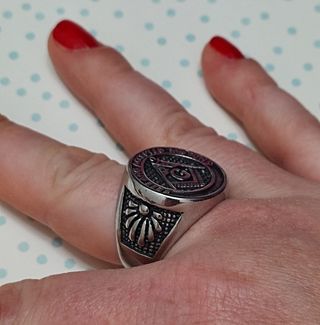 OFERTA ANILLO SELLO MASÓN ACERO. VARIAS TALLAS