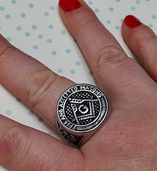OFERTA ANILLO SELLO MASÓN ACERO. VARIAS TALLAS