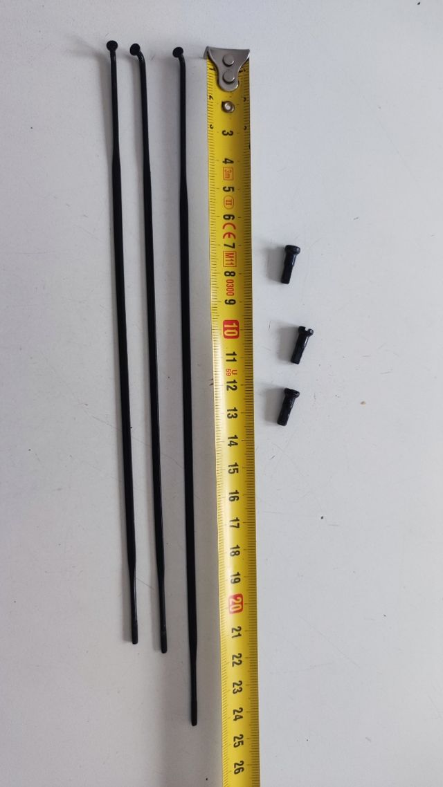 Radios planos rueda bicicleta