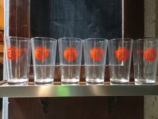 6 Bicchieri birra Caulier Brasserie 28