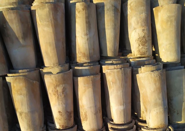 Teja vieja antigua barro