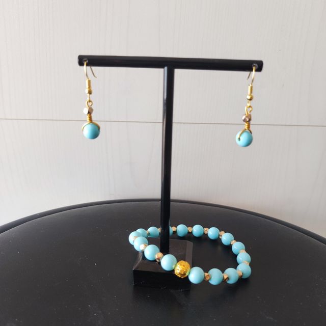 Conjunto pulsera y pendientes