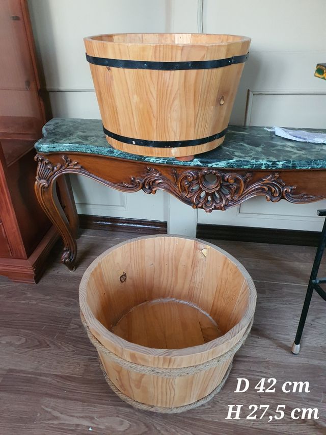 Macetas de madera, piezas únicas en todos los tama