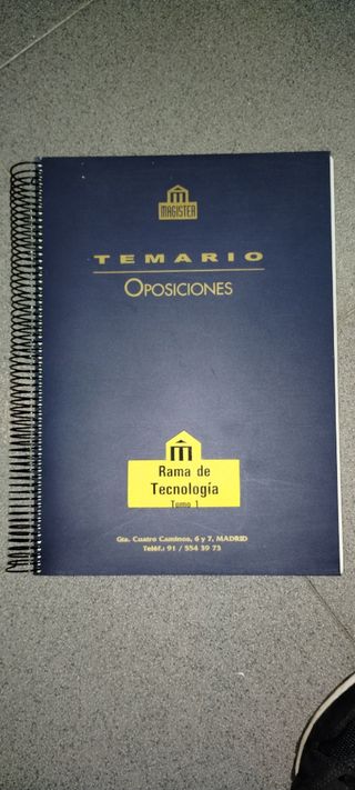 Temario Oposiciones Sec. Tecnología