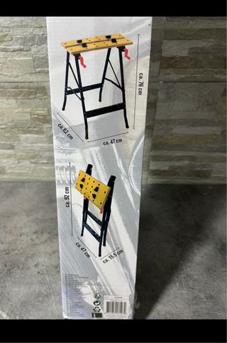 tavolo da lavoro regolabile apribile con misure