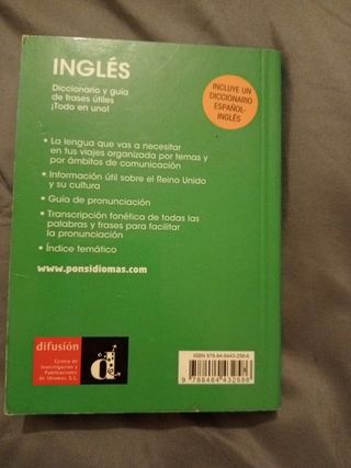 Libro guía de conversación y diccionario