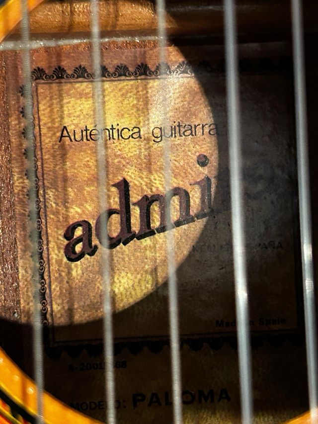 Guitarra admira paloma