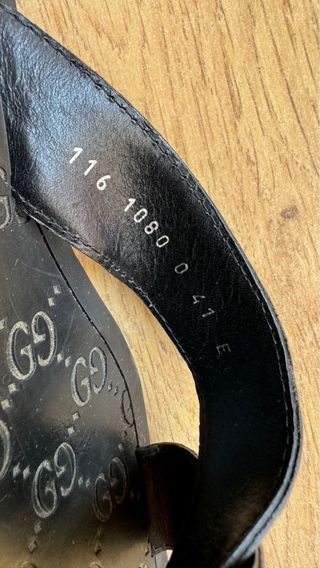 GUCCI ZAPATILLAS SANDALIAS HOMBRE 41 NEGRAS 