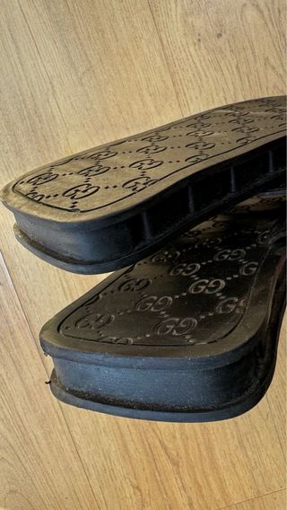 GUCCI ZAPATILLAS SANDALIAS HOMBRE 41 NEGRAS 