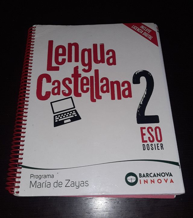Libro Lengua Castellana 2ESO Barcanova María Hayas