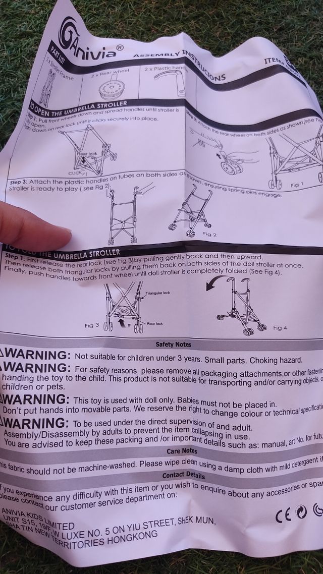 Silla paseo bebé juguete NUEVA