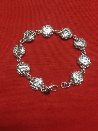 Pulsera de plata 925flores