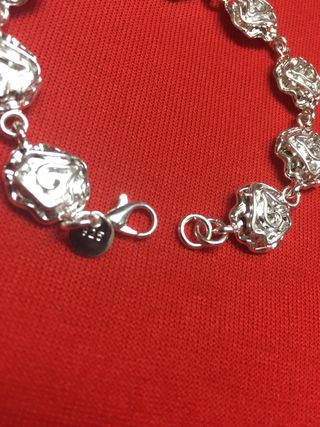 Pulsera de plata 925flores