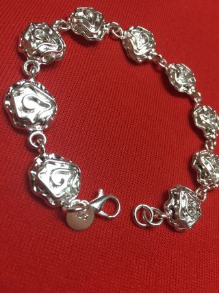 Pulsera de plata 925flores