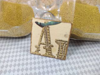 Imán hecho a mano "A" de Alicia