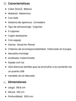 Tocador nuevo