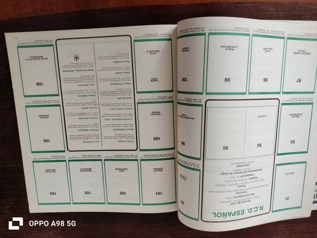 Álbum de cromos vacío Fútbol 84 Panini 