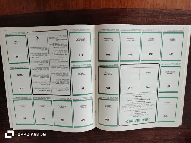 Álbum de cromos vacío Fútbol 84 Panini 