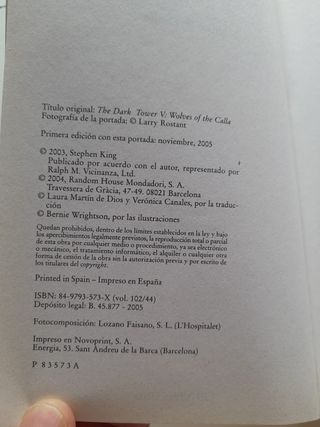 Stephen King La torre oscura V 5. Lobos del Calla